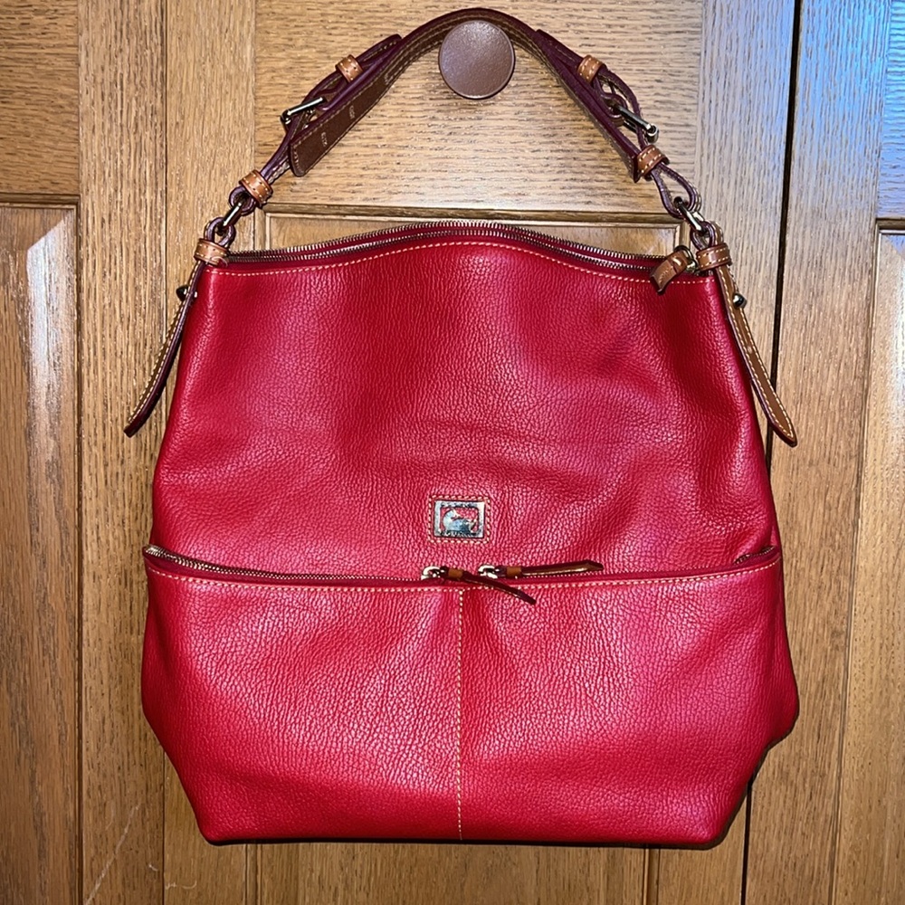 Dooney & Bourke Medium Zipper Pocket Satchel - Cherry Red